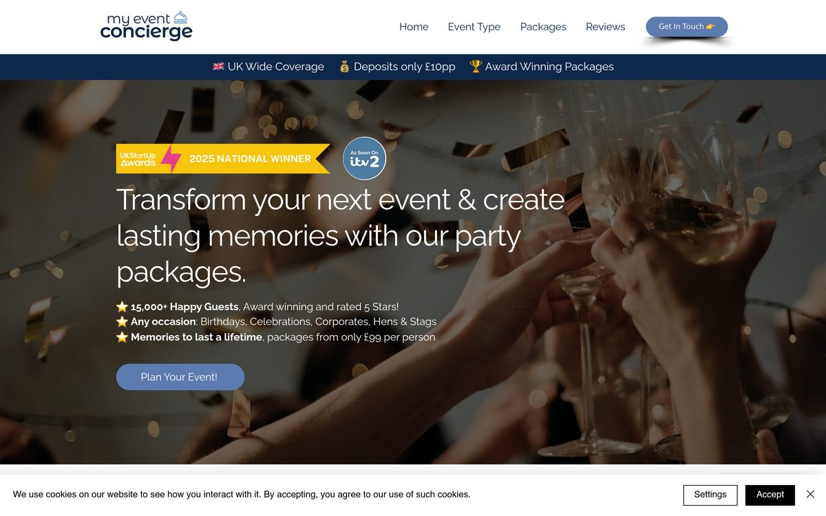 My Event Concierge homepage preview