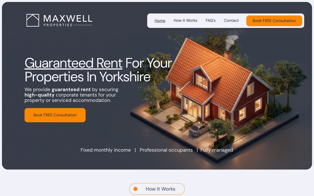 Maxwell Properties homepage preview